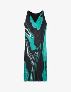 THE KOOPLES Abstract-print Woven Midi Dress