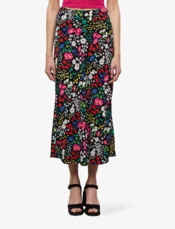 THE KOOPLES Floral-print Woven Midi Skirt -Reis Clothing Shop R04140789 MU01 ALT02