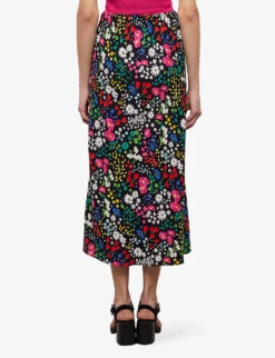 THE KOOPLES Floral-print Woven Midi Skirt -Reis Clothing Shop R04140789 MU01 ALT03