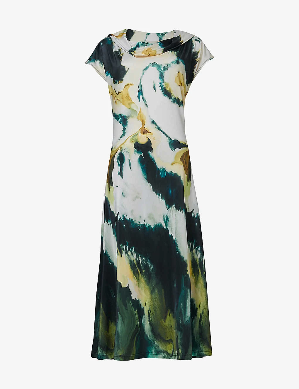 Marble-print Relaxed-fit Stretch-woven Midi Dress 1 Marble-print Relaxed-fit Stretch-woven Midi Dress
