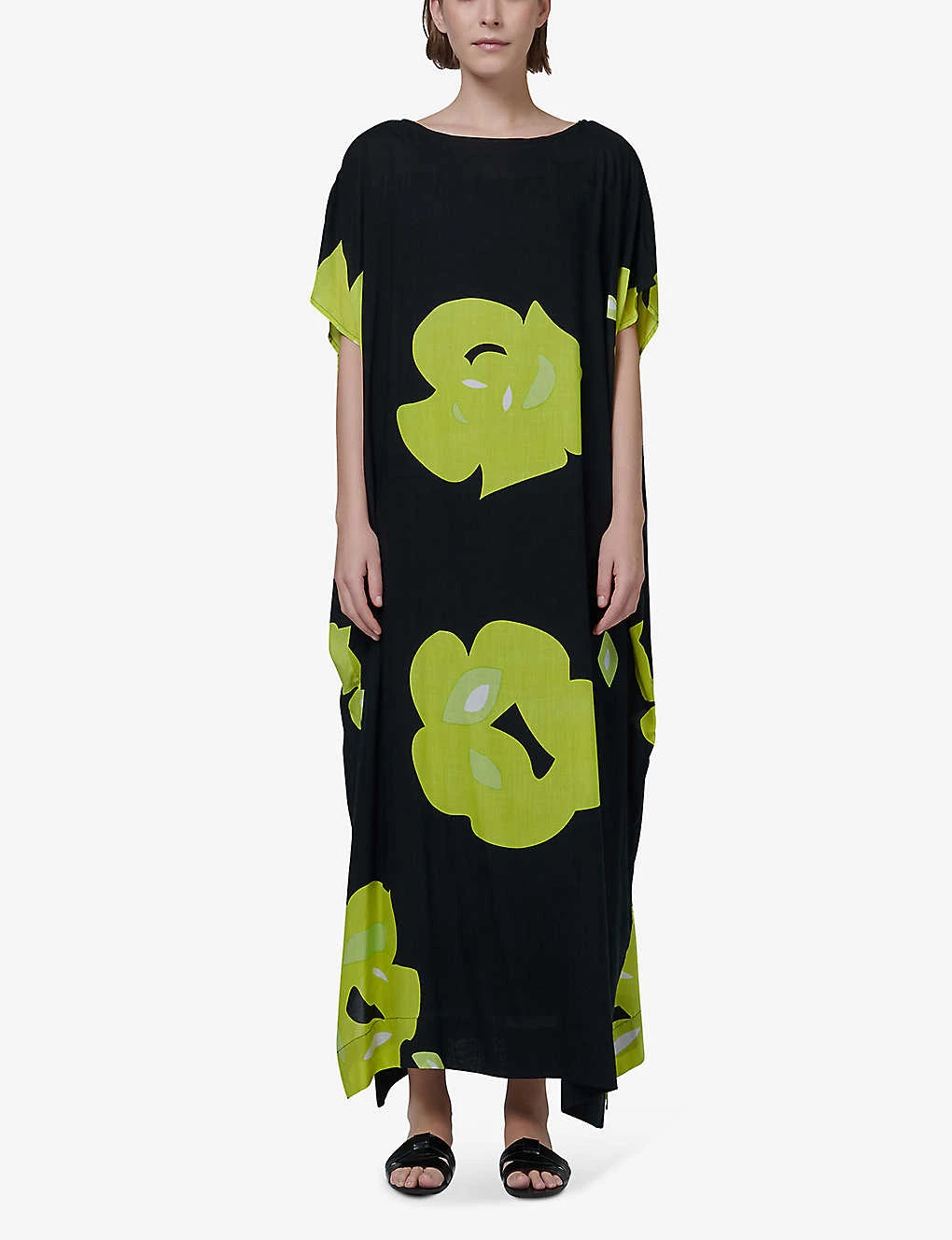 Floral-print Woven Maxi Kaftan 2 Floral-print Woven Maxi Kaftan - Image 2