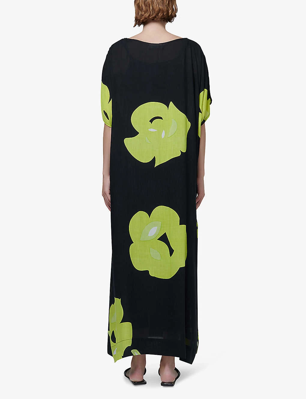 Floral-print Woven Maxi Kaftan 4 Floral-print Woven Maxi Kaftan - Image 4