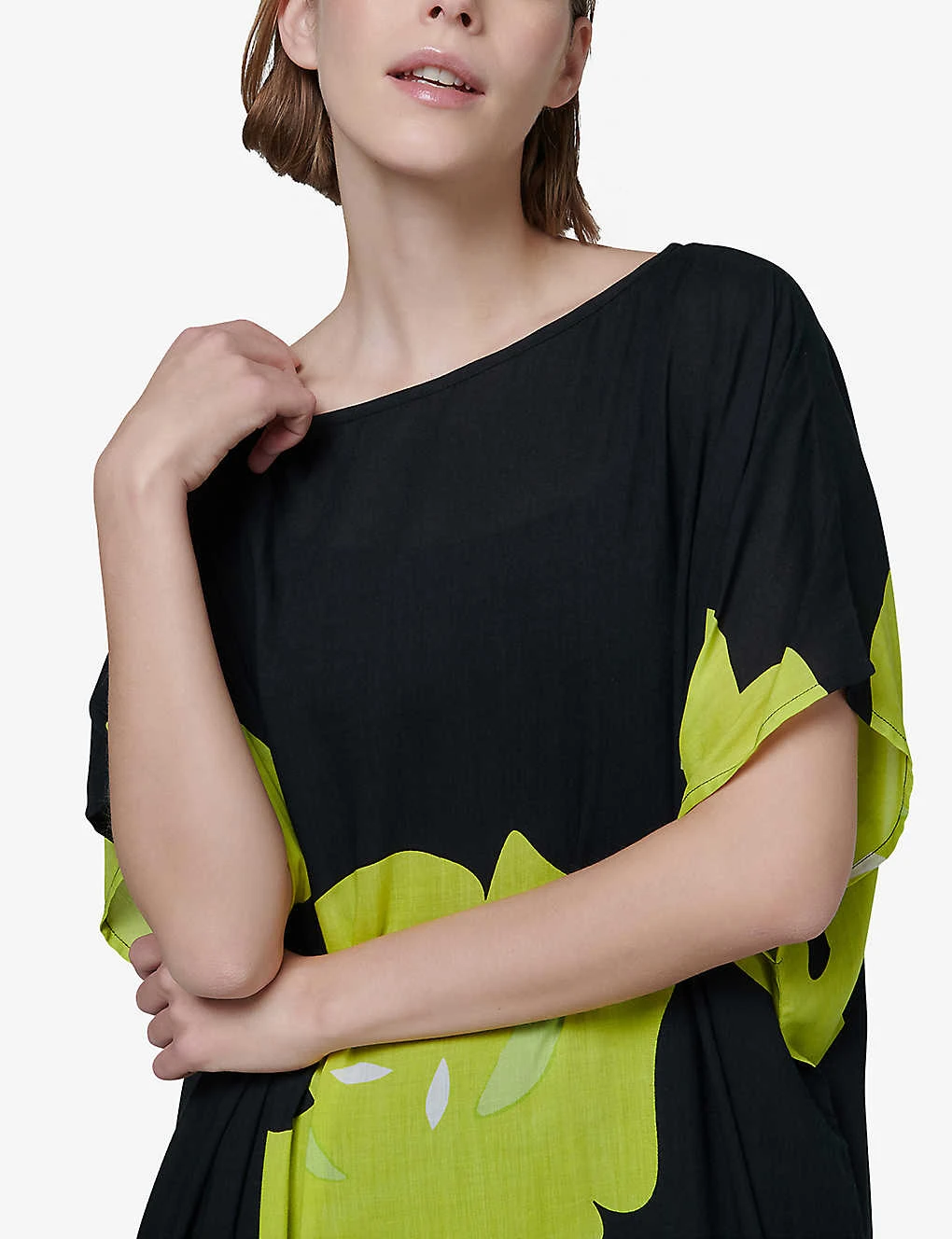 Floral-print Woven Maxi Kaftan 5 Floral-print Woven Maxi Kaftan - Image 5