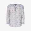 Paige Margret Floral-pattern Silk Blouse