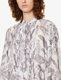 Filippa Floral-pattern Woven Maxi Dress -Reis Clothing Shop R04144900 WHITEBASE ALT04