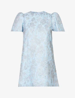 I’ll Get You, My Pretty Metallic-jacquard Mini Dress