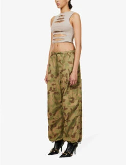 Jaded London Parachute Oversized Wide-leg Low-rise Cotton Trousers -Reis Clothing Shop R04145885 DUCKCAMO ALT02