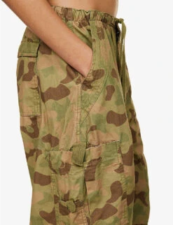 Jaded London Parachute Oversized Wide-leg Low-rise Cotton Trousers -Reis Clothing Shop R04145885 DUCKCAMO ALT04