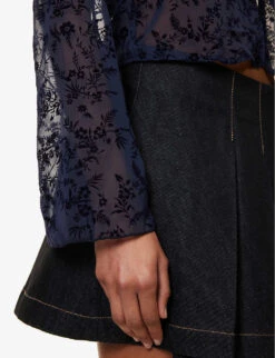 Mel Floral-pattern Woven Blouse -Reis Clothing Shop R04147071 NAVY ALT04