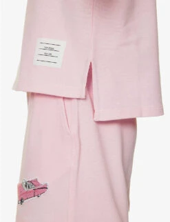 Car-appliquéd Short-sleeved Cotton T-shirt -Reis Clothing Shop R04147509 LTPINK ALT04