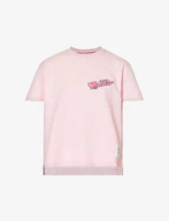 Car-appliquéd Short-sleeved Cotton T-shirt