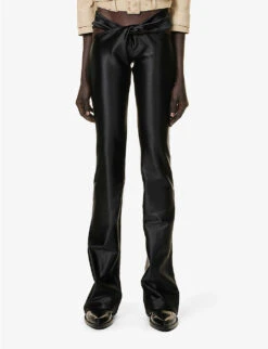Coperni Slim-fit Mid-rise Stretch-woven Trousers -Reis Clothing Shop R04147537 BLACKBLACK ALT02