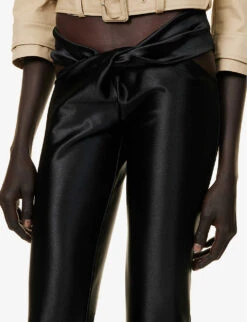 Coperni Slim-fit Mid-rise Stretch-woven Trousers -Reis Clothing Shop R04147537 BLACKBLACK ALT04