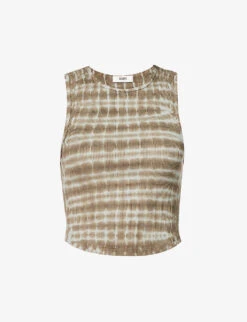 AGOLDE Nova Tie-dye Organic-cotton Blend Tank Top