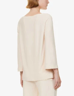 Max Mara Pampas Relaxed-fit Stretch-woven Top -Reis Clothing Shop R04149121 IVORY ALT03