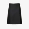 Miu Miu Logo-embroidered Stretch-woven Midi Skirt