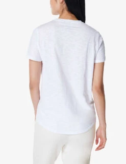Sweaty Betty Refresh Relaxed-fit Organic-cotton T-shirt -Reis Clothing Shop R04150482 WHITE ALT03