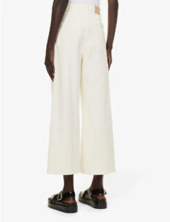 Weekend Max Mara Egizio Flared High-rise Stretch-denim Jeans -Reis Clothing Shop R04151187 IVORY ALT03