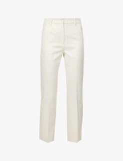 Weekend Max Mara Patata Pressed-crease Regular-fit Tapered-leg Stretch-woven Trousers