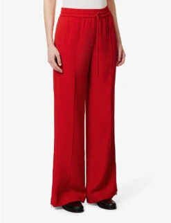 ME AND EM High-rise Elasticated-waist Stretch-recycled Polyester Trousers -Reis Clothing Shop R04151477 BRIGHTRED ALT02