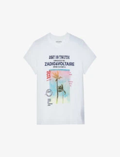 Zadig & Voltaire Zoe Palm-tree Photo Print Organic-cotton T-shirt