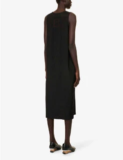 Ayala A-line Silk-blend Midi Dress 10 Ayala A-line Silk-blend Midi Dress -Reis Clothing Shop R04152531 BLACK ALT03