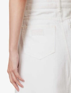 Ganni Mid-rise Logo-appliqué Organic-denim Maxi Skirt -Reis Clothing Shop R04152903 BRIGHTWHITE ALT04