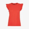 Whistles Frilled Cap-sleeved Cotton T-shirt