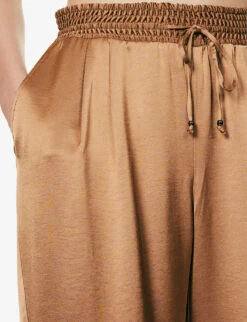 Paige Tinesia Straight-leg Mid-rise Satin Trousers -Reis Clothing Shop R04153196 CAMEL ALT04