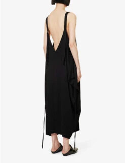 Ritual Relaxed-fit Stretch-woven Midi Dress -Reis Clothing Shop R04153447 BLACK ALT03