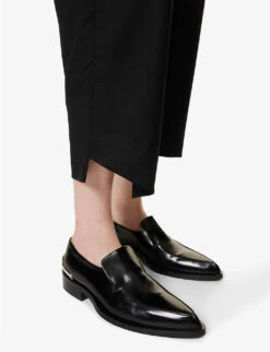 Dominate Wide-leg Dropped-crotch Wool Trousers -Reis Clothing Shop R04153453 BLACKWOOL ALT04