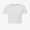 Round-neck Cropped Stretch-cotton T-shirt