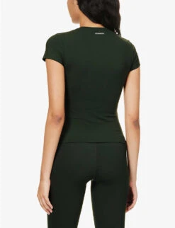 Ultimate Slim-fit Stretch-woven T-shirt -Reis Clothing Shop R04153523 DARKOLIVE ALT03