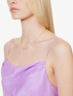 Vince Cowl-neck Crinkled Silk Midi Dress -Reis Clothing Shop R04154665 VERBENASUGARPLUM ALT04