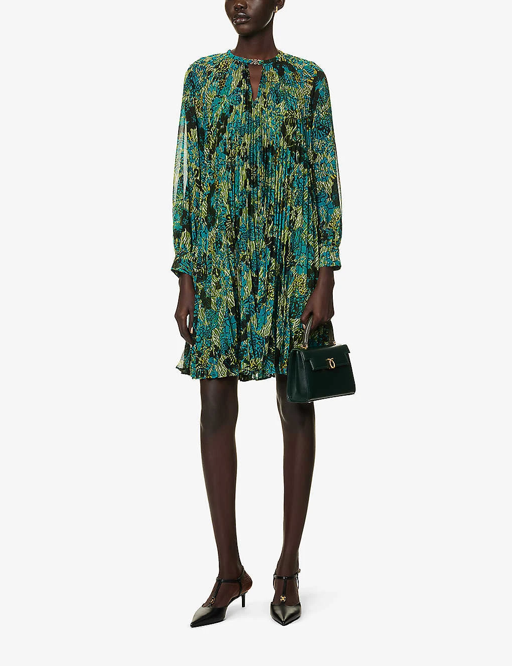 Max Mara Pina Graphic-print Relaxed-fit Woven Mini Dress 2 Max Mara Pina Graphic-print Relaxed-fit Woven Mini Dress - Image 2