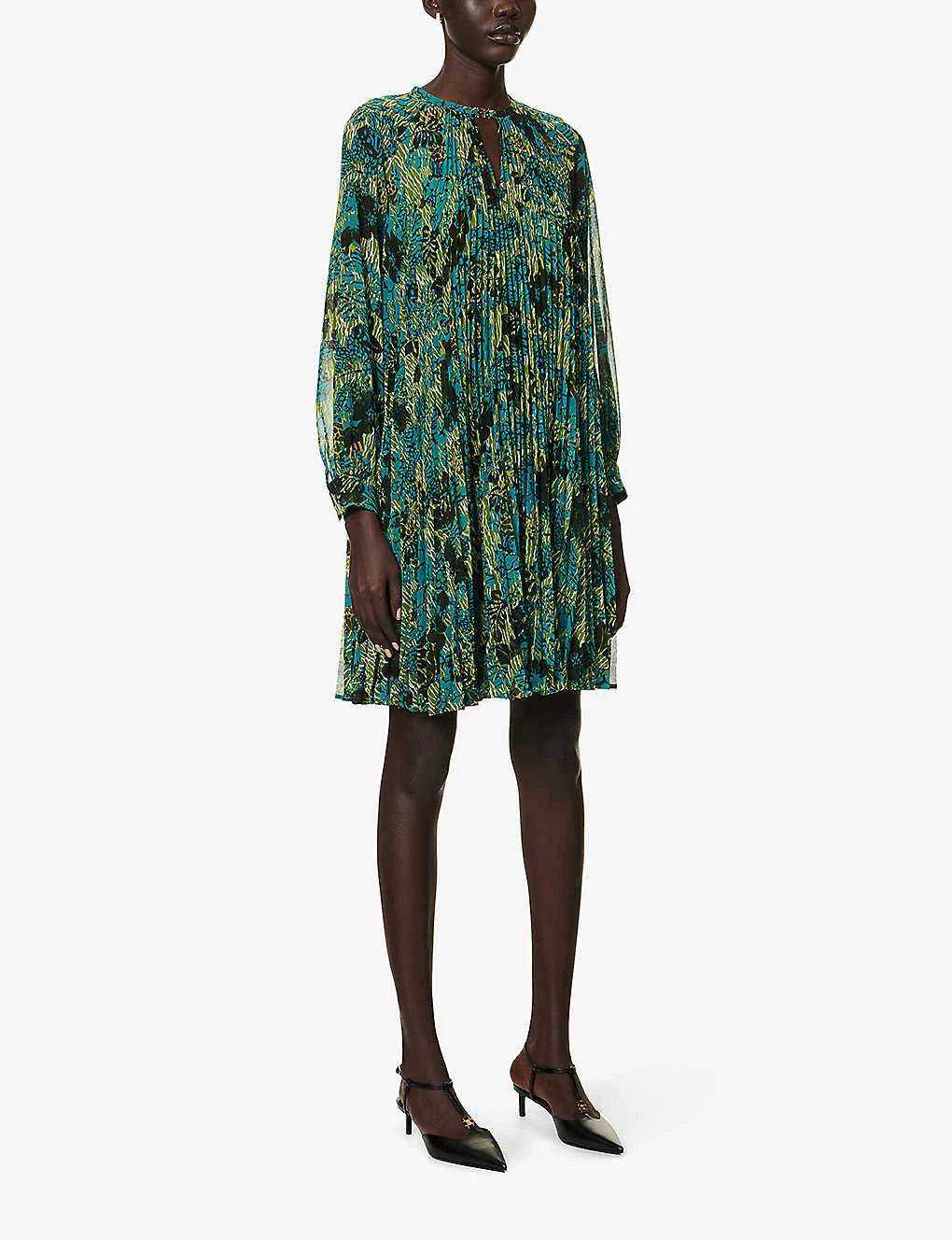 Max Mara Pina Graphic-print Relaxed-fit Woven Mini Dress 3 Max Mara Pina Graphic-print Relaxed-fit Woven Mini Dress - Image 3