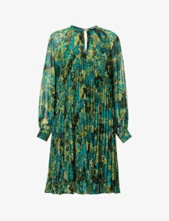 Max Mara Pina Graphic-print Relaxed-fit Woven Mini Dress