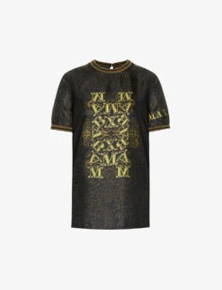 Max Mara Raid Brand-print Relaxed-fit Silk T-shirt