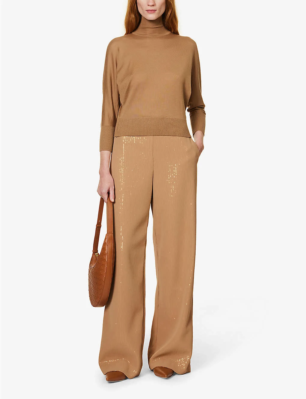 Max Mara Stelvio Sequin-embellished Mid-rise Wide-leg Woven Trousers 2 Max Mara Stelvio Sequin-embellished Mid-rise Wide-leg Woven Trousers - Image 2