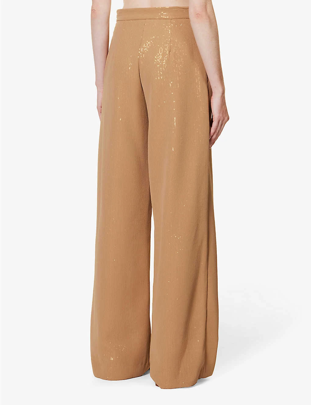 Max Mara Stelvio Sequin-embellished Mid-rise Wide-leg Woven Trousers 4 Max Mara Stelvio Sequin-embellished Mid-rise Wide-leg Woven Trousers - Image 4