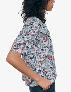 Ikks Paisley-print Woven Top -Reis Clothing Shop R04156274 IVORY ALT02