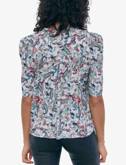 Ikks Paisley-print Woven Top -Reis Clothing Shop R04156274 IVORY ALT03
