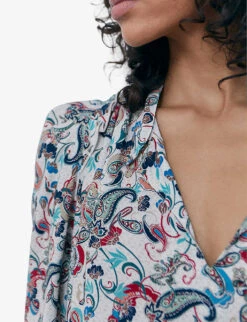 Ikks Paisley-print Woven Top -Reis Clothing Shop R04156274 IVORY ALT04