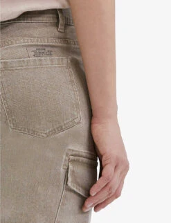 Ikks Cargo-pocket Straight-leg Mid-rise Jeans -Reis Clothing Shop R04156293 EMERALD ALT04