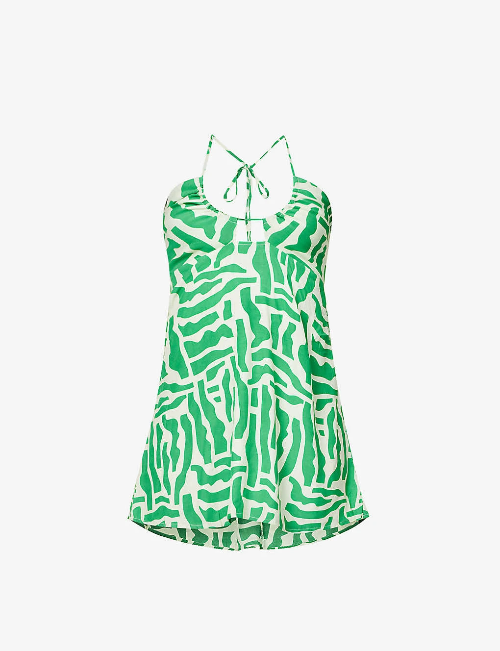 Faithfull The Brand Surrau Abstract-print Rayon Mini Dress 1 Faithfull The Brand Surrau Abstract-print Rayon Mini Dress