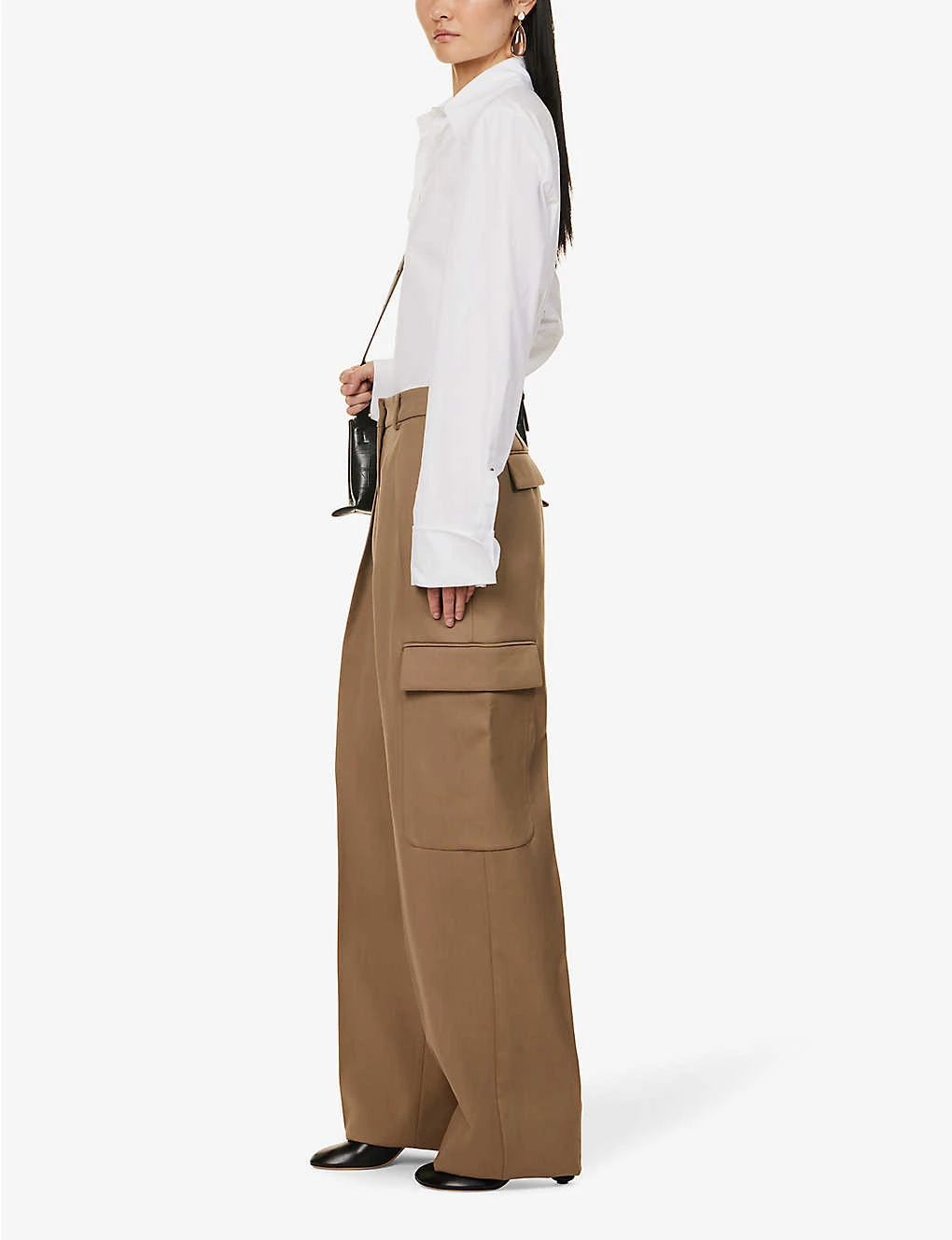 Sportmax Barnaba Straight-leg Mid-rise Cotton-blend Trousers 2 Sportmax Barnaba Straight-leg Mid-rise Cotton-blend Trousers - Image 2