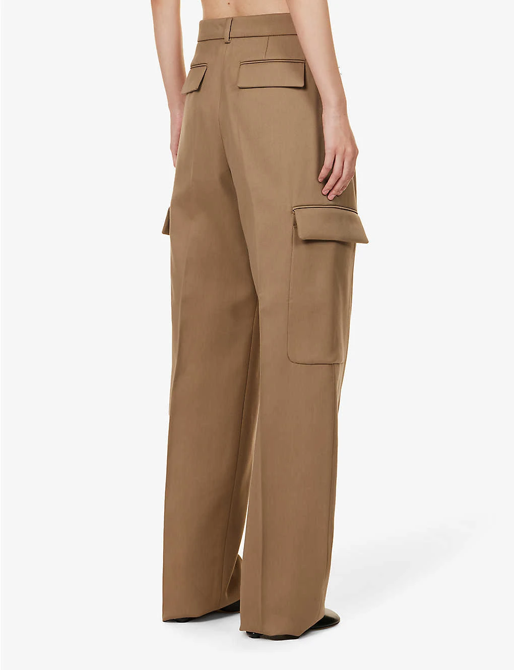 Sportmax Barnaba Straight-leg Mid-rise Cotton-blend Trousers 4 Sportmax Barnaba Straight-leg Mid-rise Cotton-blend Trousers - Image 4