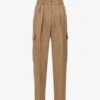 Sportmax Barnaba Straight-leg Mid-rise Cotton-blend Trousers