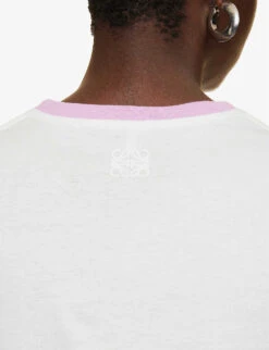 Loewe Maruja Mallo Floral-pattern Stretch-cotton T-shirt -Reis Clothing Shop R04159263 WHITEMULTICOLOR ALT04