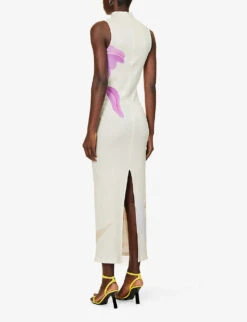 Loewe Maruja Mallo Floral-pattern Stretch-cotton Maxi Dress -Reis Clothing Shop R04159267 WHITEMULTICOLOR ALT03